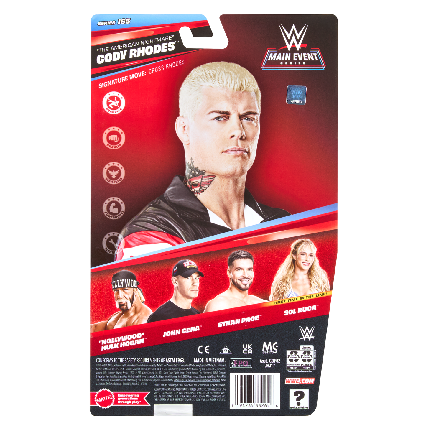 2026 WWE Mattel Main Event Series 165 "The American Nightmare" Cody Rhodes
