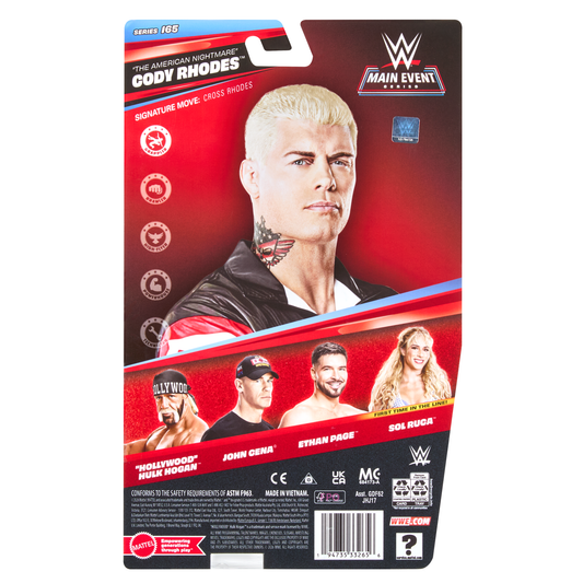 2026 WWE Mattel Main Event Series 165 "The American Nightmare" Cody Rhodes