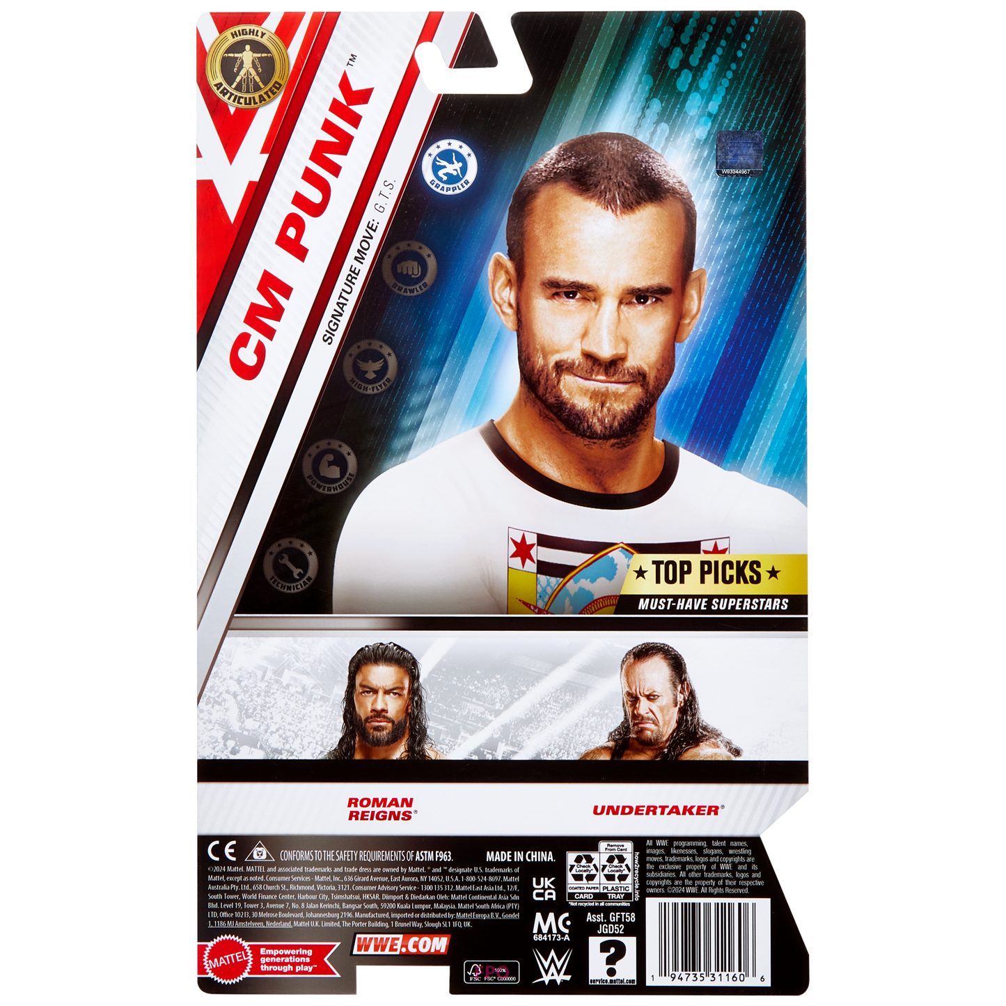 2025 WWE Mattel Main Event Series Top Picks CM Punk
