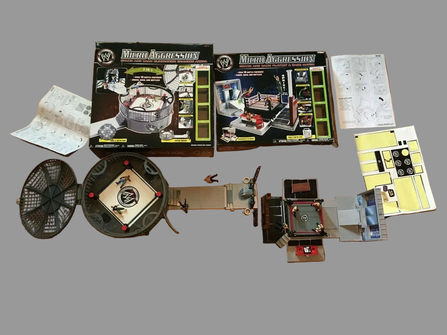 2008 WWE Jakks Pacific Micro Aggression Crash and Bash Elimination Chamber Arena [SmackDown Fist Entry]