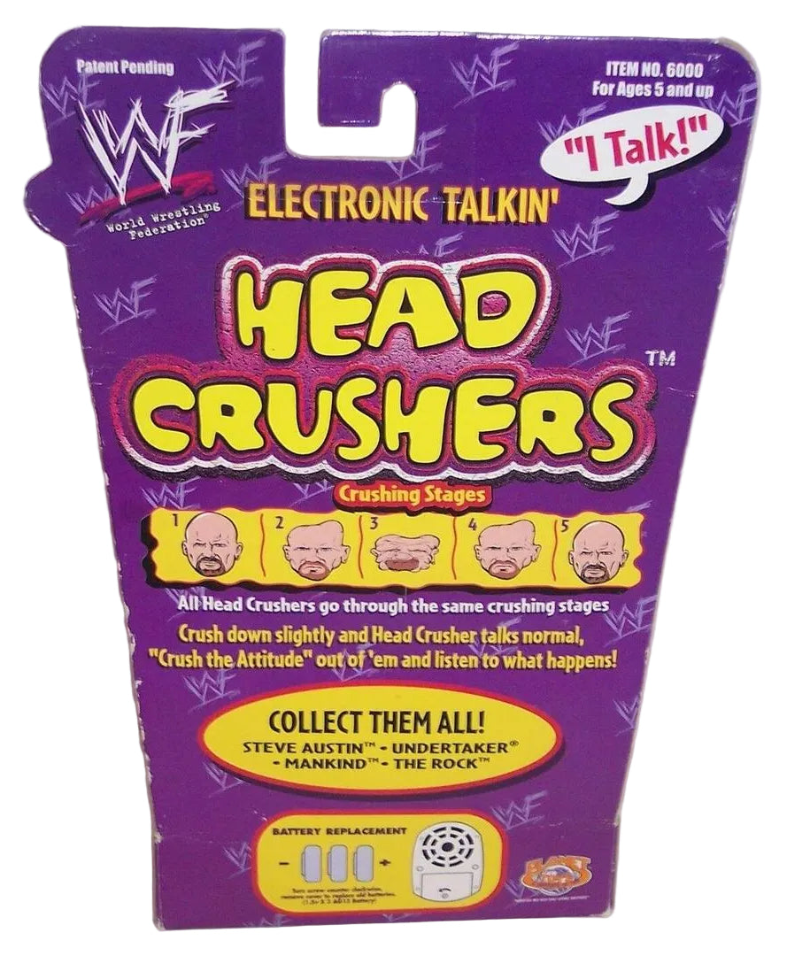 1999 WWF Planet Toys Electronic Talkin' Head Crushers The Rock