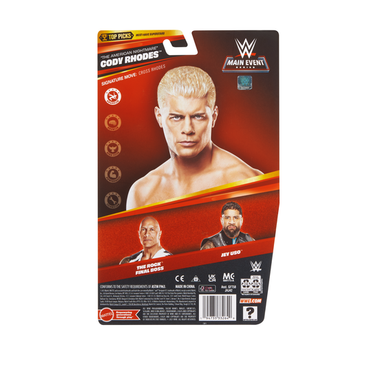 2025 WWE Mattel Main Event Series Top Picks "The American Nightmare" Cody Rhodes