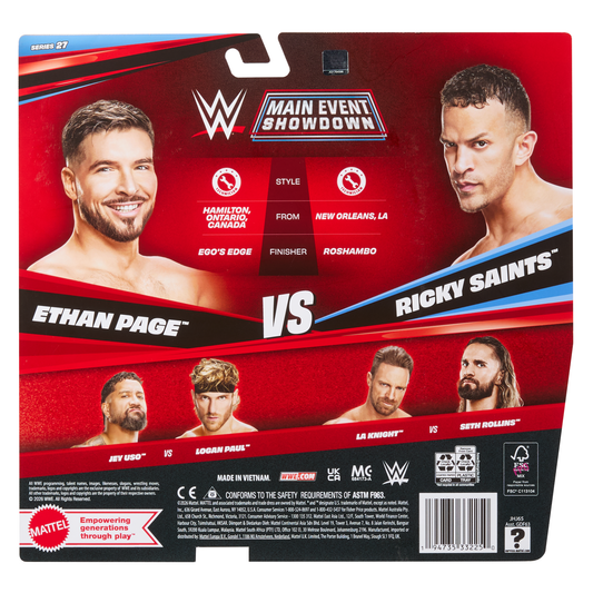 2026 WWE Mattel Main Event Showdown Series 27 Ethan Page vs. Ricky Saints
