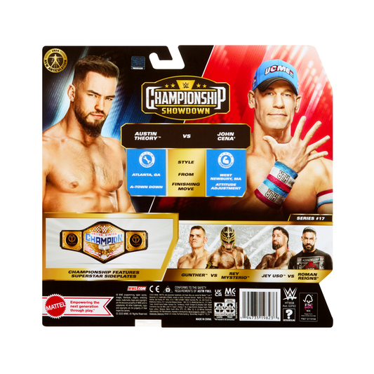 2024 WWE Mattel Basic Championship Showdown Series 17 Austin Theory vs. John Cena
