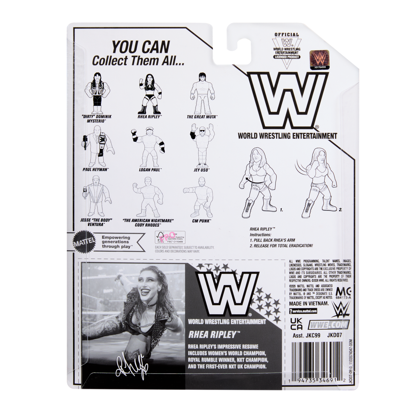 2026 WWE Mattel Ringside Exclusive Retro Series 3 Rhea Ripley