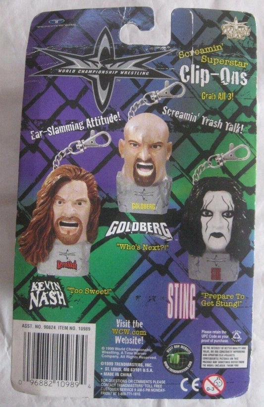 1999 WCW Trendmasters Screamin' Superstar Clip-Ons Sting