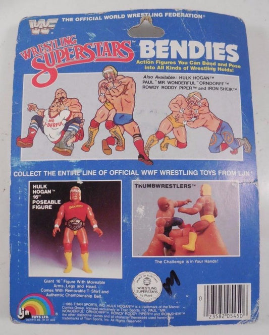 1985 WWF LJN Wrestling Superstars Bendies Hillbilly Jim [1st Release Card]