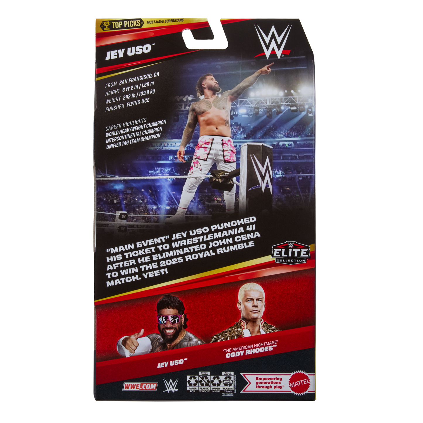 2026 WWE Mattel Elite Collection Top Picks Jey Uso