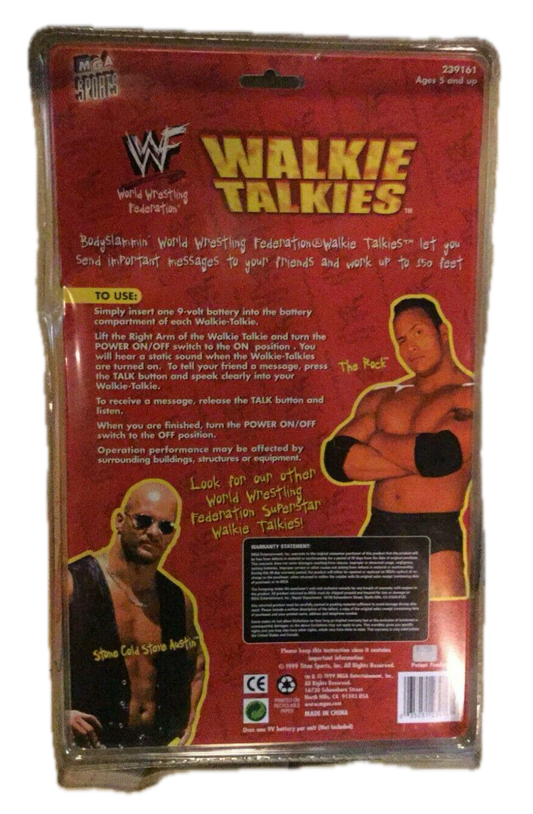 1999 WWF MGA Sports Walkie Talkies: The Rock & Stone Cold Steve Austin