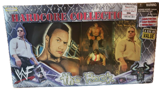 1999 WWF Jakks Pacific The Rock Hardcore Collection [Rectangle Packaging]