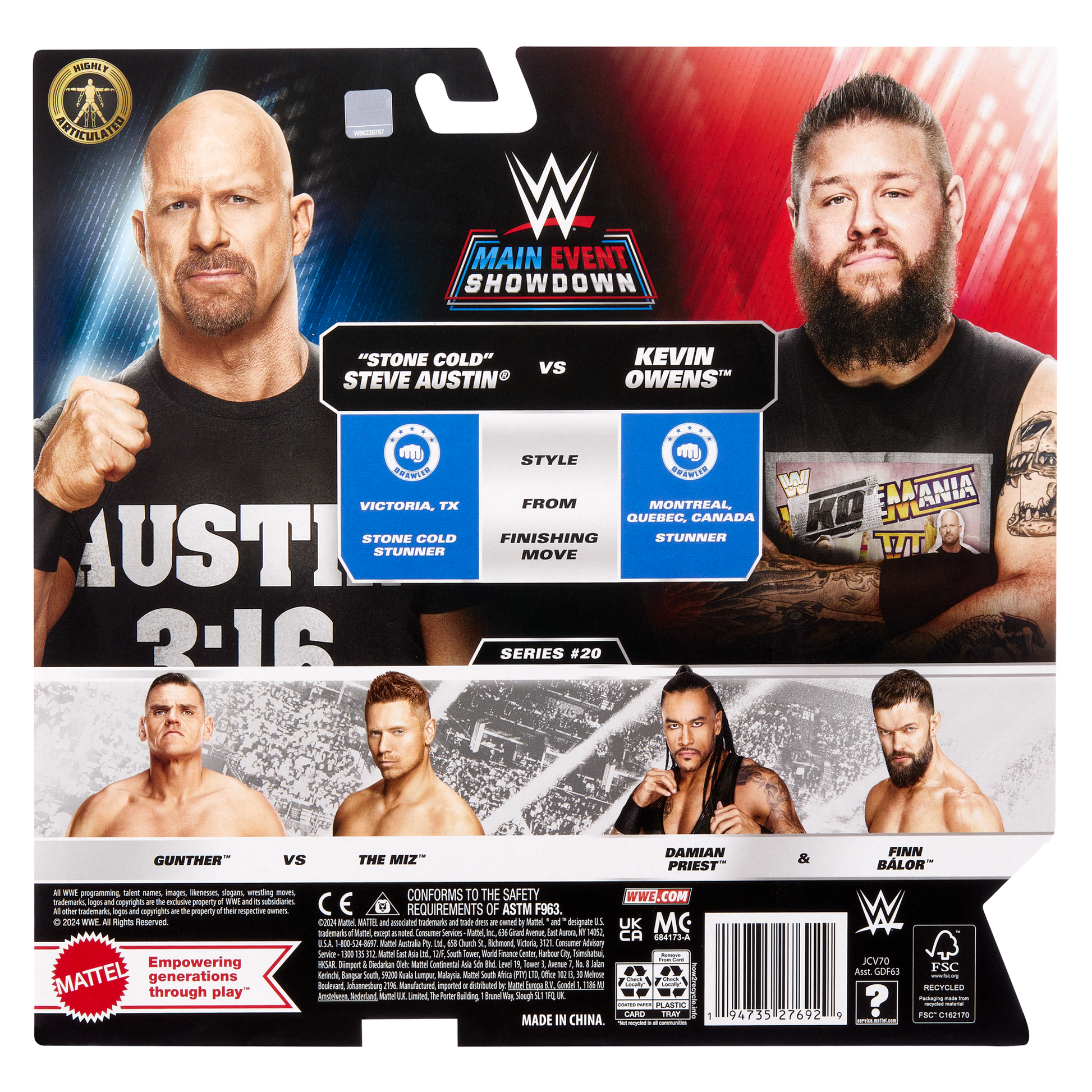 2024 WWE Mattel Main Event Showdown Series 20 Kevin Owens vs 2024 WWE Mattel Main Event Showdown Series 20 Kevin Owens vs