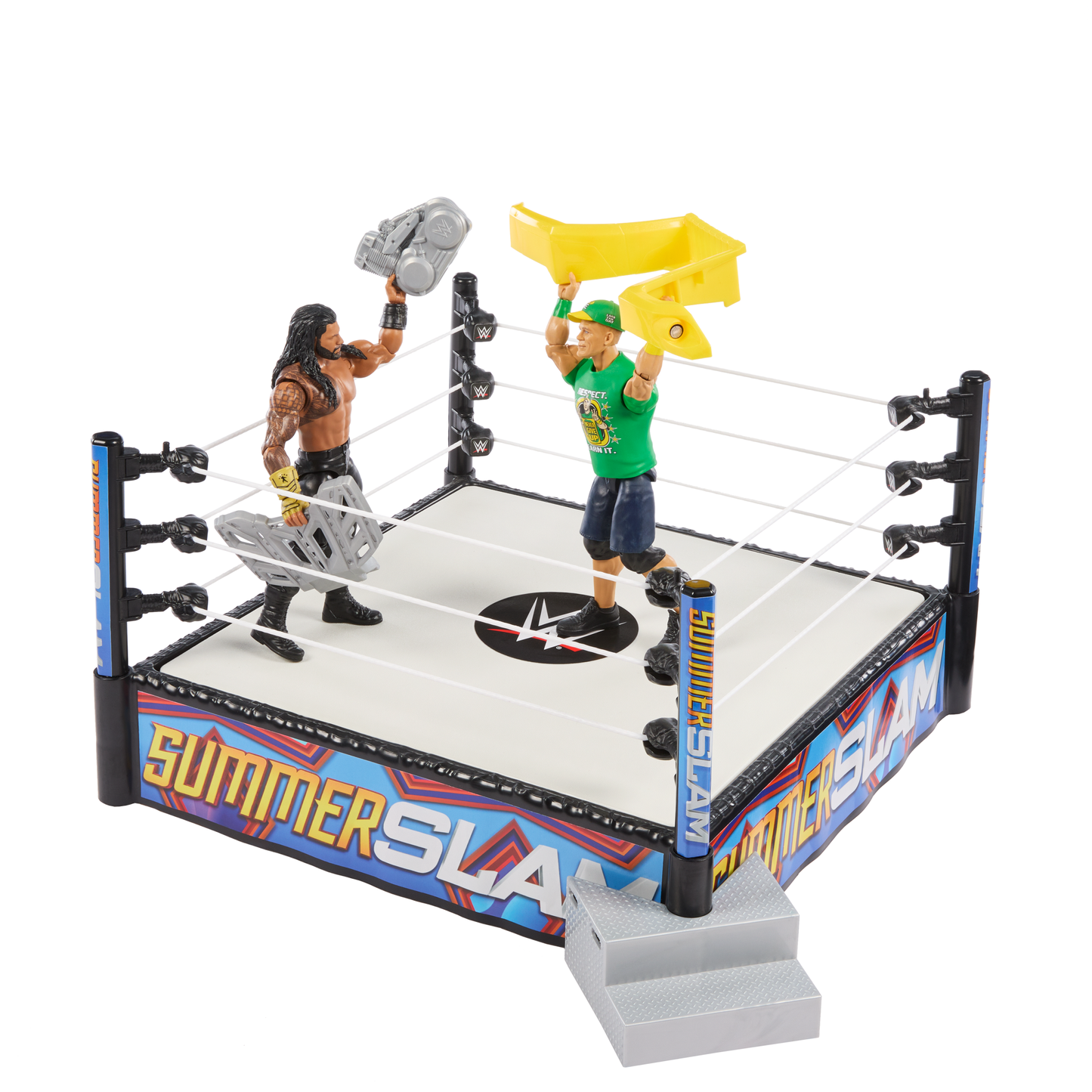 2025 WWE Mattel Wrekkin' Icon vs. Icon Playset [With John Cena & Roman Reigns]