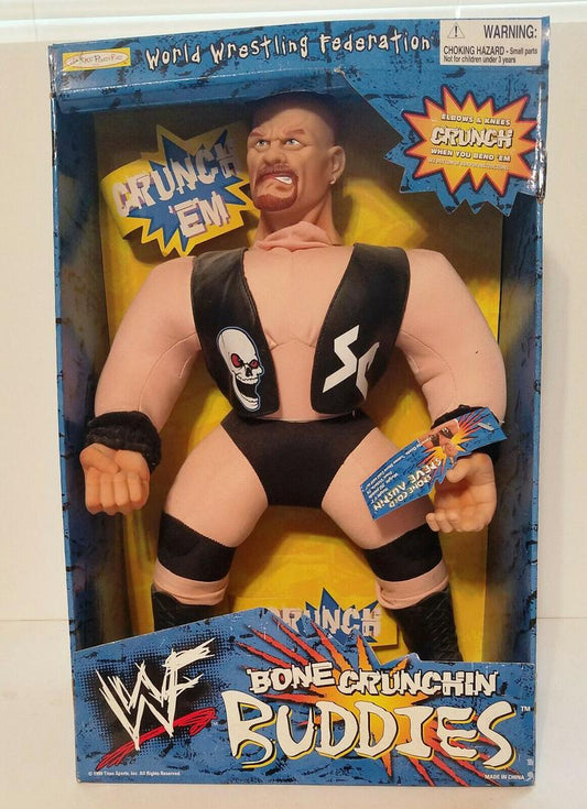 1999 WWF Jakks Pacific Bone Crunchin' Buddies Series 3 Stone Cold Steve Austin [With Vest]