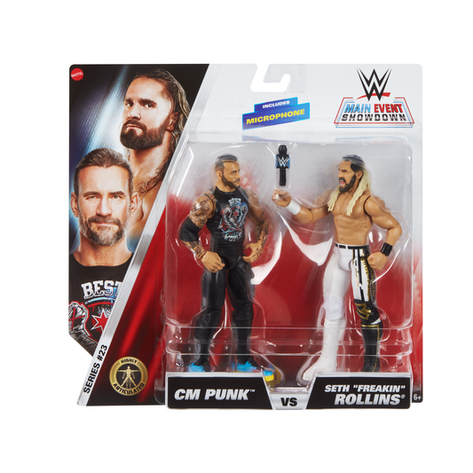 2025 WWE Mattel Main Event Showdown Series 23 CM Punk vs. Seth "Freakin" Rollins
