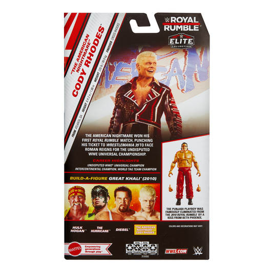 2024 WWE Mattel Elite Collection Royal Rumble Series 6 "The American Nightmare" Cody Rhodes