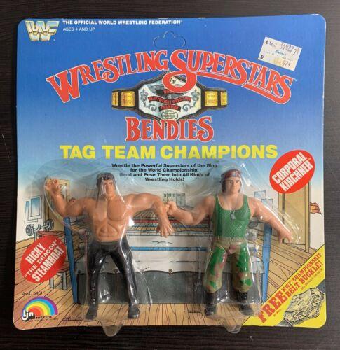 1986 WWF LJN Wrestling Superstars Bendies Tag Team Champions: Ricky "The Dragon" Steamboat & Corporal Kirchner