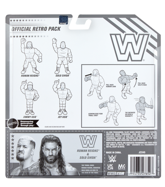 2025 WWE Mattel Ringside Exclusive Bloodline Official Retro Tag Team: Roman Reigns & Solo Sikoa