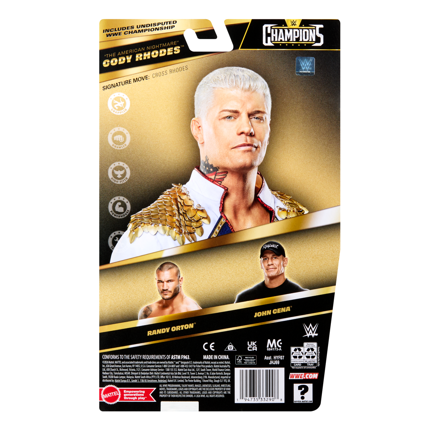 2026 WWE Mattel Main Event Champions Series 6 "The American Nightmare" Cody Rhodes