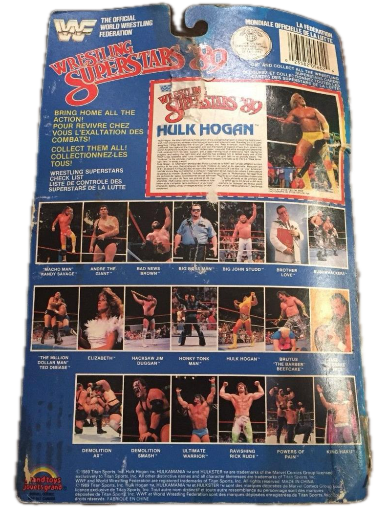 1989 WWF Grand Toys Wrestling Superstars Series 6 Hulk Hogan [With Red Trunks & White Shirt, Rerelease]