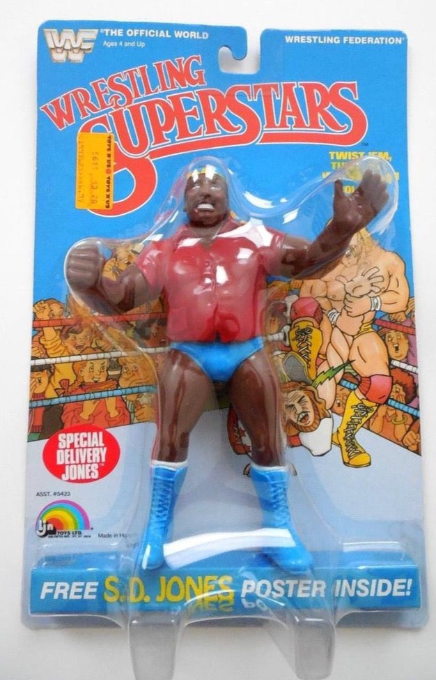 1986 WWF LJN Wrestling Superstars Series 3 Special Delivery Jones [With Red Shirt]