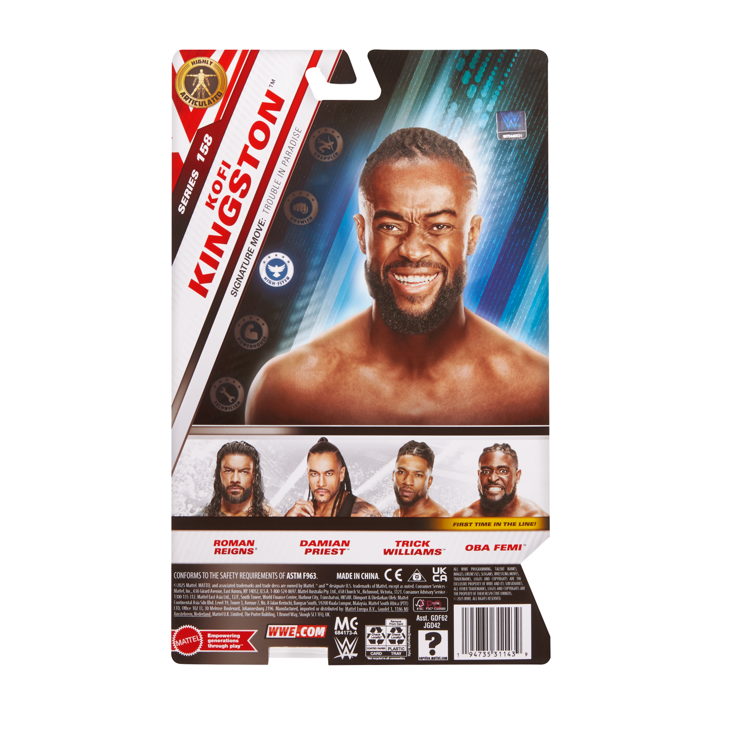 2025 WWE Mattel Main Event Series 158 Kofi Kingston