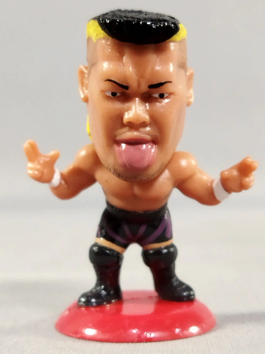 2004 CharaPro Mini Big Heads/Pro-Kaku Heroes Strong Style Prerelease Hiroyoshi Tenzan [With Black & Purple Trunks]