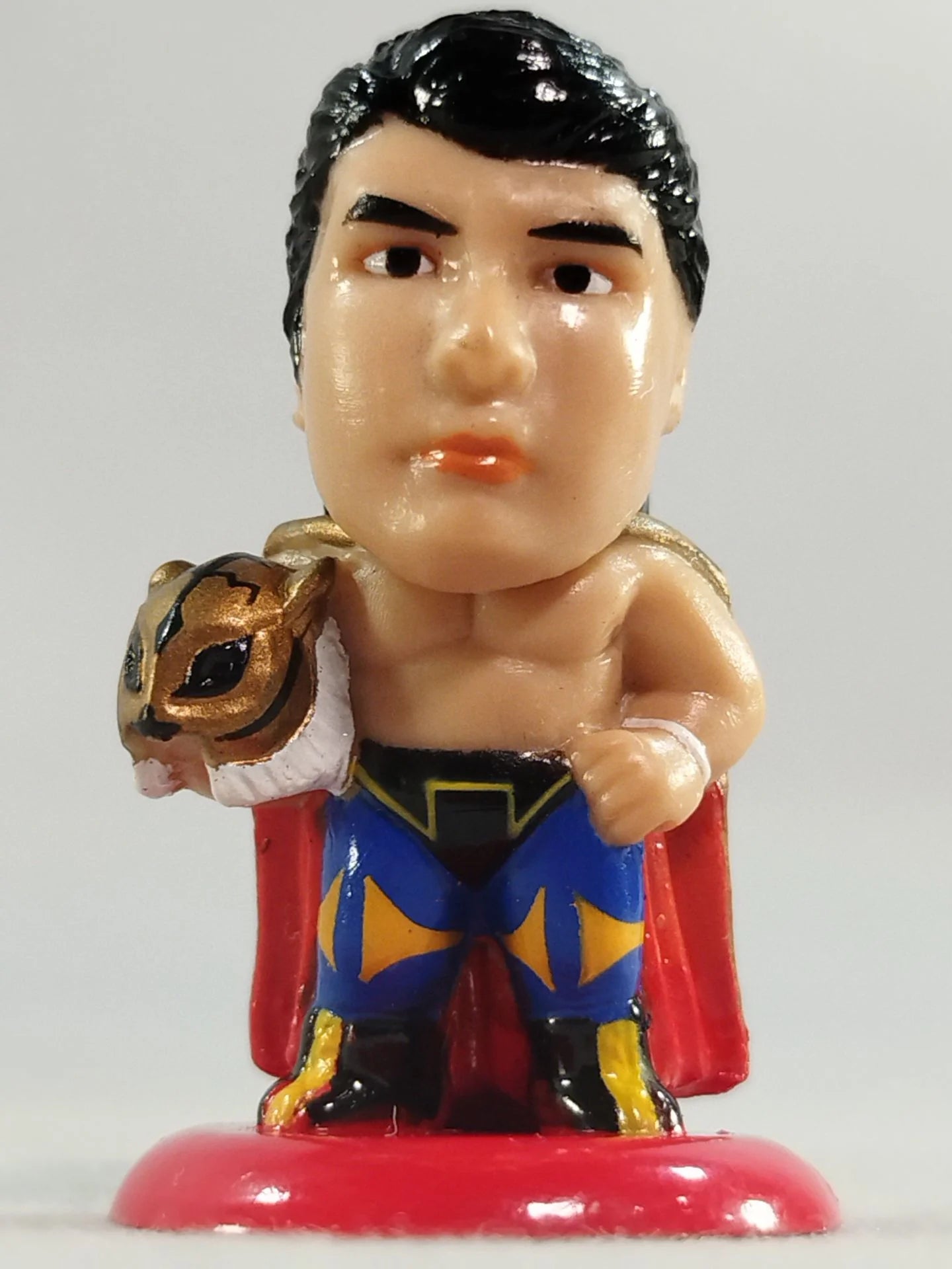 2005 CharaPro Mini Big Heads/Pro-Kaku Heroes Series 4 Tiger Mask [With Mask Off]