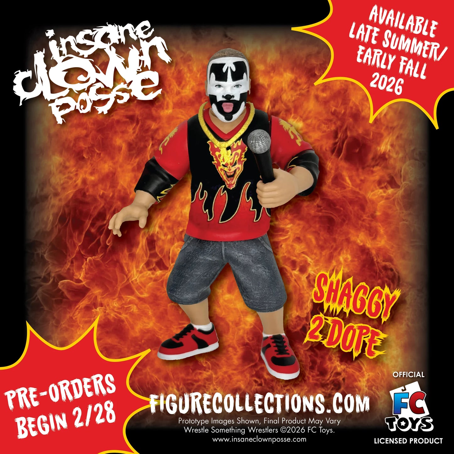 FC Toys Wrestle-Something Wrestlers Insane Clown Posse: Shaggy 2 Dope & Violent J [With Red Gear]
