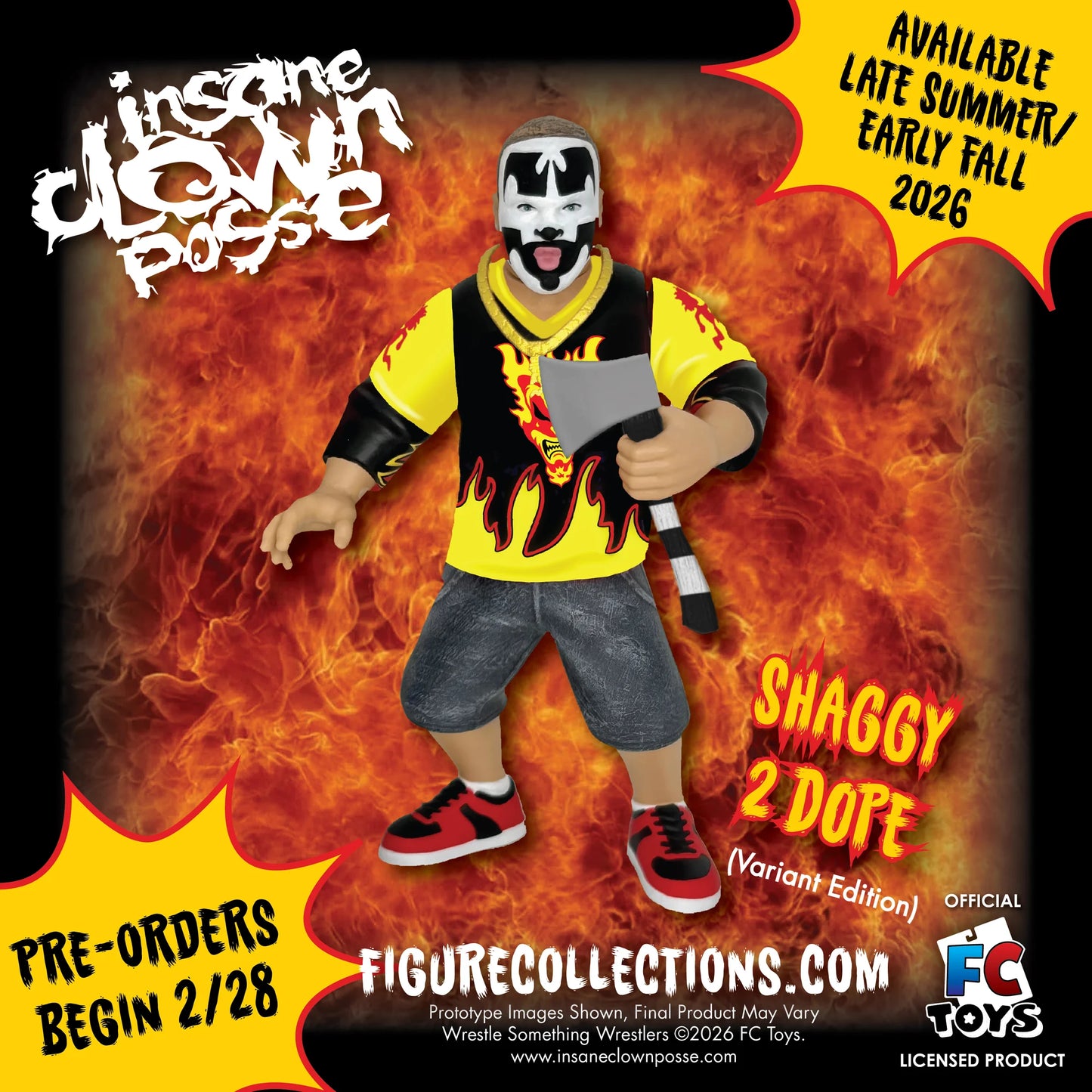 FC Toys Wrestle-Something Wrestlers Insane Clown Posse: Shaggy 2 Dope & Violent J [With Yellow Gear]