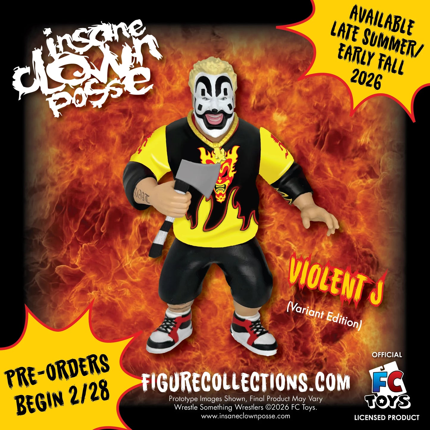 FC Toys Wrestle-Something Wrestlers Insane Clown Posse: Shaggy 2 Dope & Violent J [With Yellow Gear]