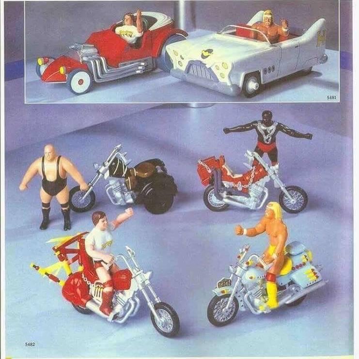 Unreleased WWF LJN Wrestling Superstars Bendies King Kong Bundy Motorcycle