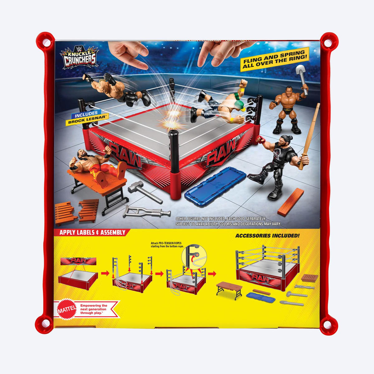 2024 WWE Mattel Knuckle Crunchers Rebound Ring [With Brock Lesnar]