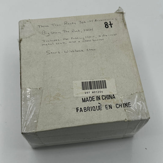 2000 WWF Jakks Pacific Sears Mailaway Titantron Live Tron-Ready 3-Pack with Accessories: The Rock, Triple H & Big Show