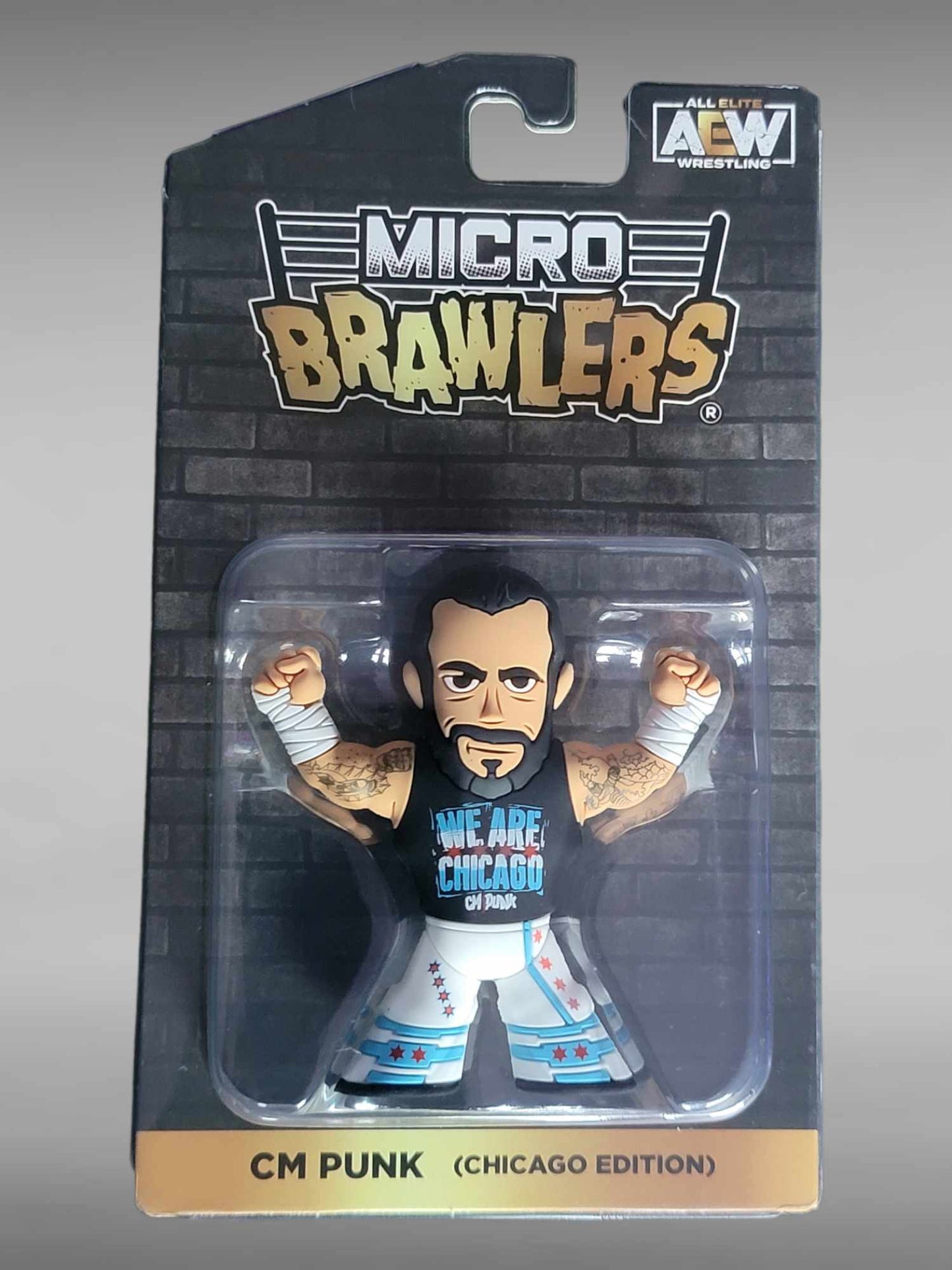 CM Punk - Micro Brawlers - Basic Series - ProWrestlingTees Action