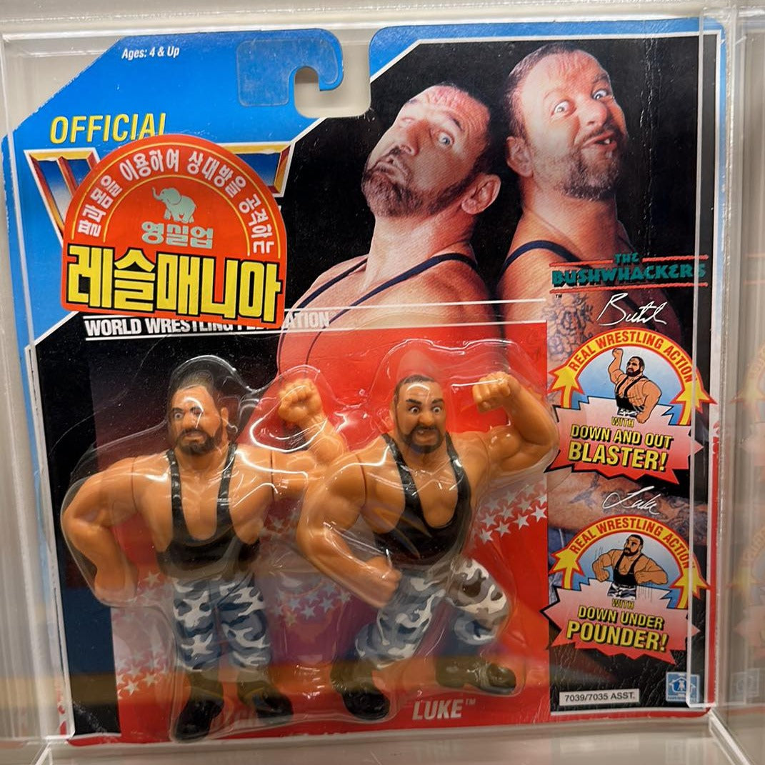 1991 WWF Hasbro Series 2 Bushwhackers: Butch with Down and Out 