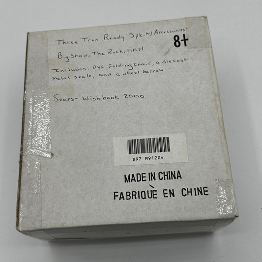 2000 WWF Jakks Pacific Sears Mailaway Titantron Live Tron-Ready 3-Pack with Accessories: The Rock, Triple H & Big Show