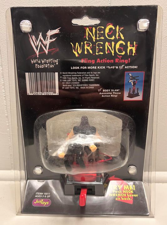 1999 WWF Just Toys Micro Bend-Ems Neck Wrench Fling Action Ring Undertaker & Gangrel