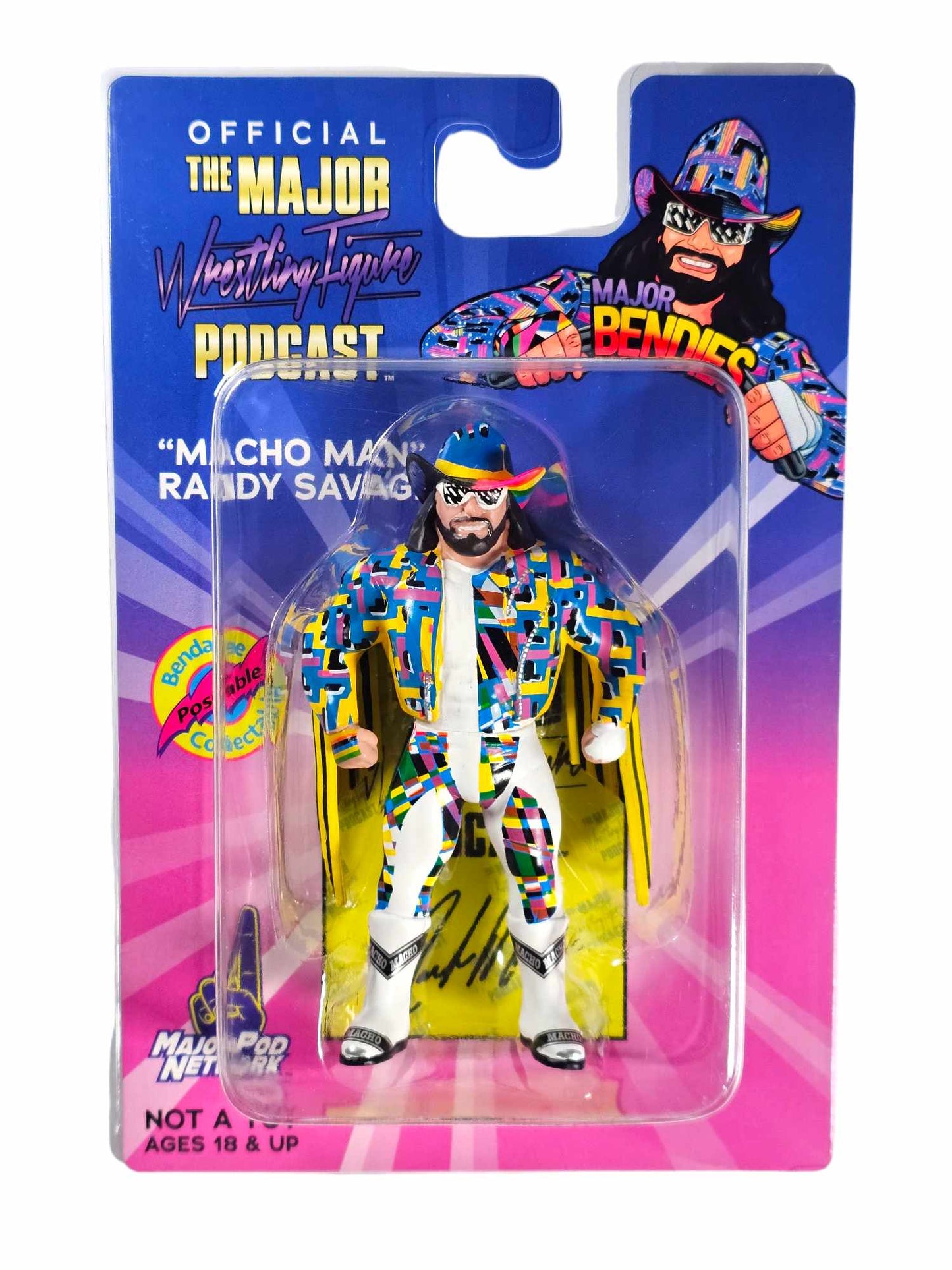 2024 Major Wrestling Figure Podcast Major Bendies Macho Man