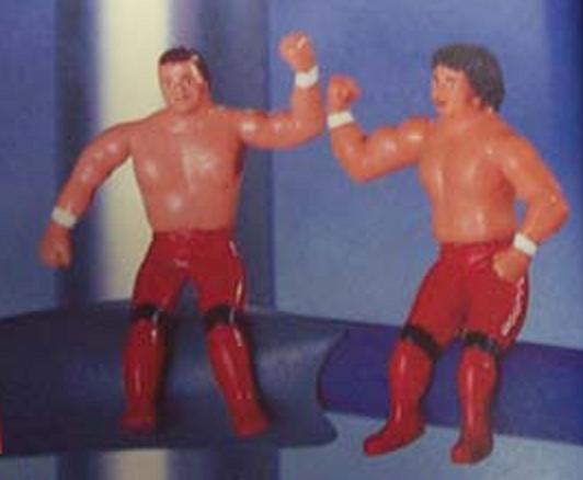 Unreleased WWF LJN Wrestling Superstars Bendies British Bulldogs