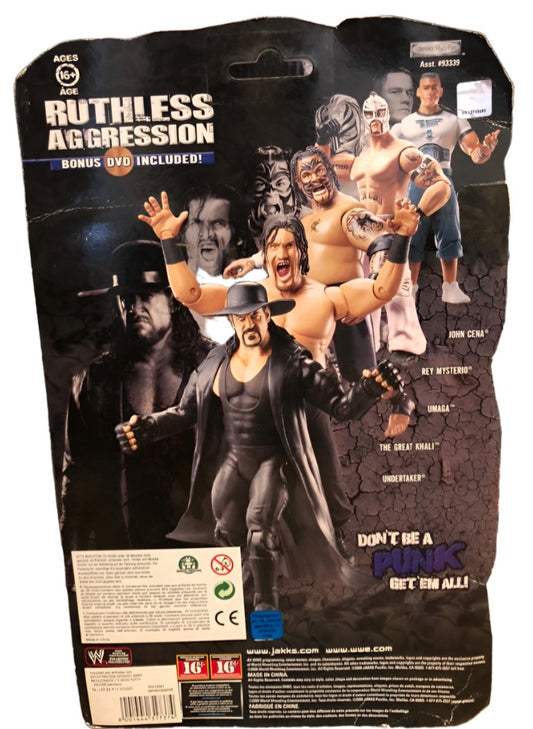2008 WWE Jakks Pacific Ruthless Aggression Undertaker with Bonus DVD Included