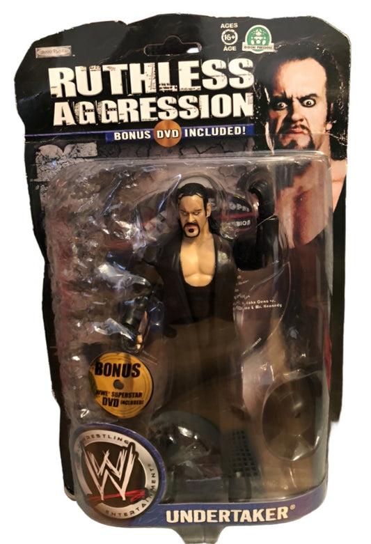 2008 WWE Jakks Pacific Ruthless Aggression Undertaker with Bonus DVD Included