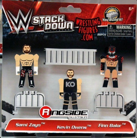 Unreleased WWE Bridge Direct StackDown 3-Pack: Sami Zayn, Kevin Owens & Finn Balor