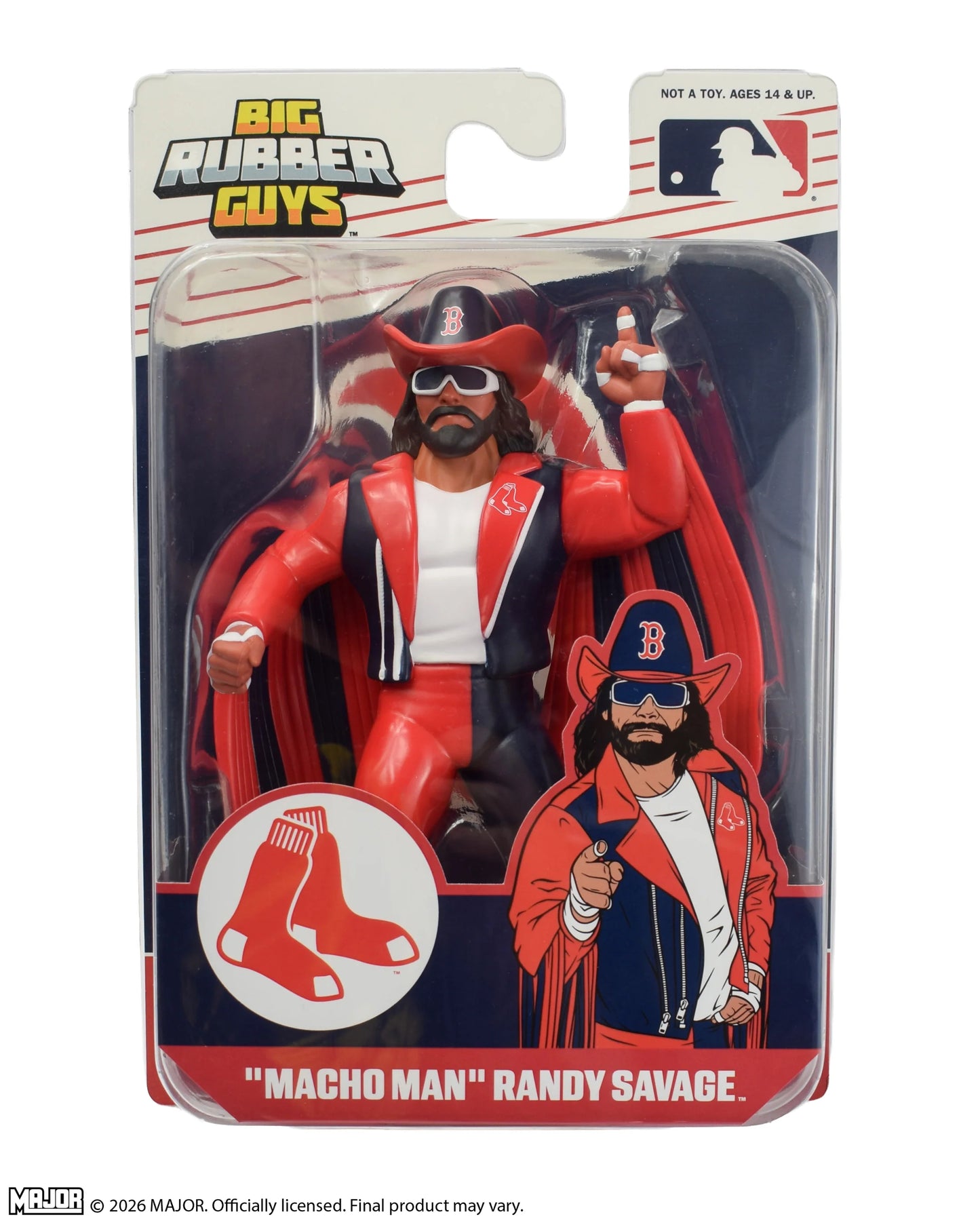 2026 MAJOR MLB x Big Rubber Guys "Macho Man" Randy Savage [Boston Red Sox]