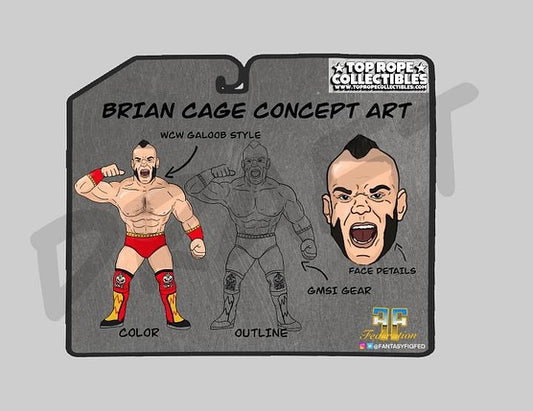 Unreleased Top Rope Collectibles Brian Cage [With Red Trunks]