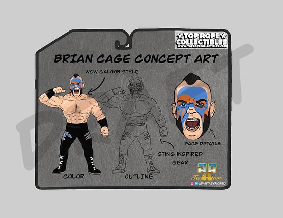 Unreleased Top Rope Collectibles Brian Cage [With Black Tights]