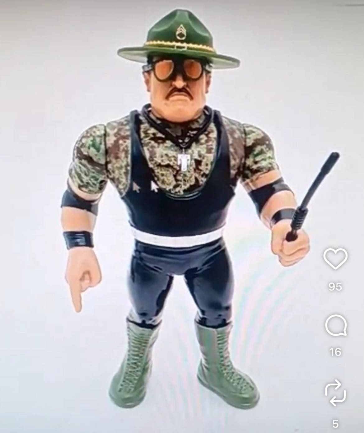 限定　レア　WWE WWF サージェントスローターSgt. Slaughter WWE SGT Slaughter WWF Flashback Build Howard Finkel Exclusive