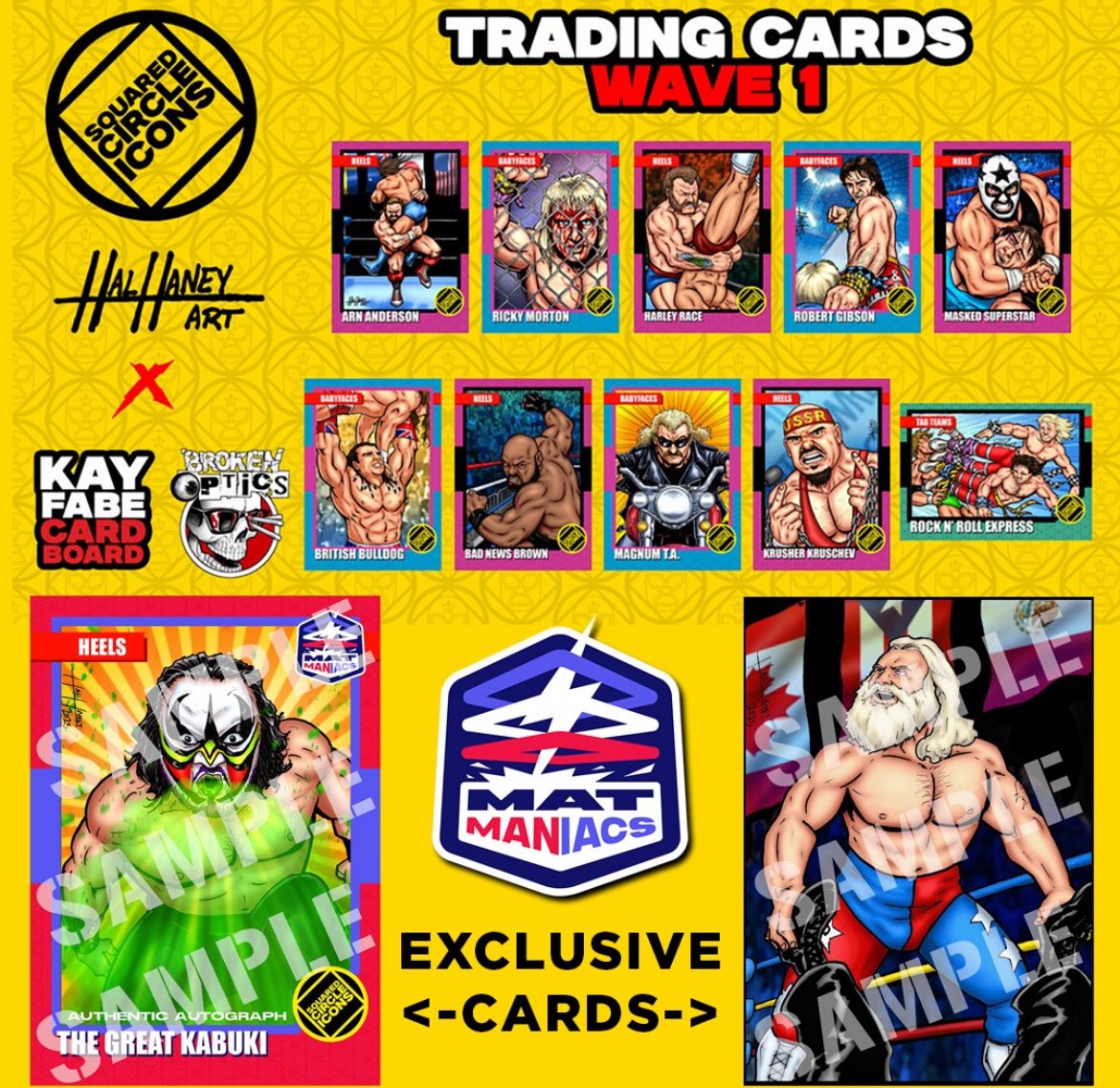 Nerd Closet Mat Maniacs 2-Pack: Jimmy Valiant & Great Kabuki