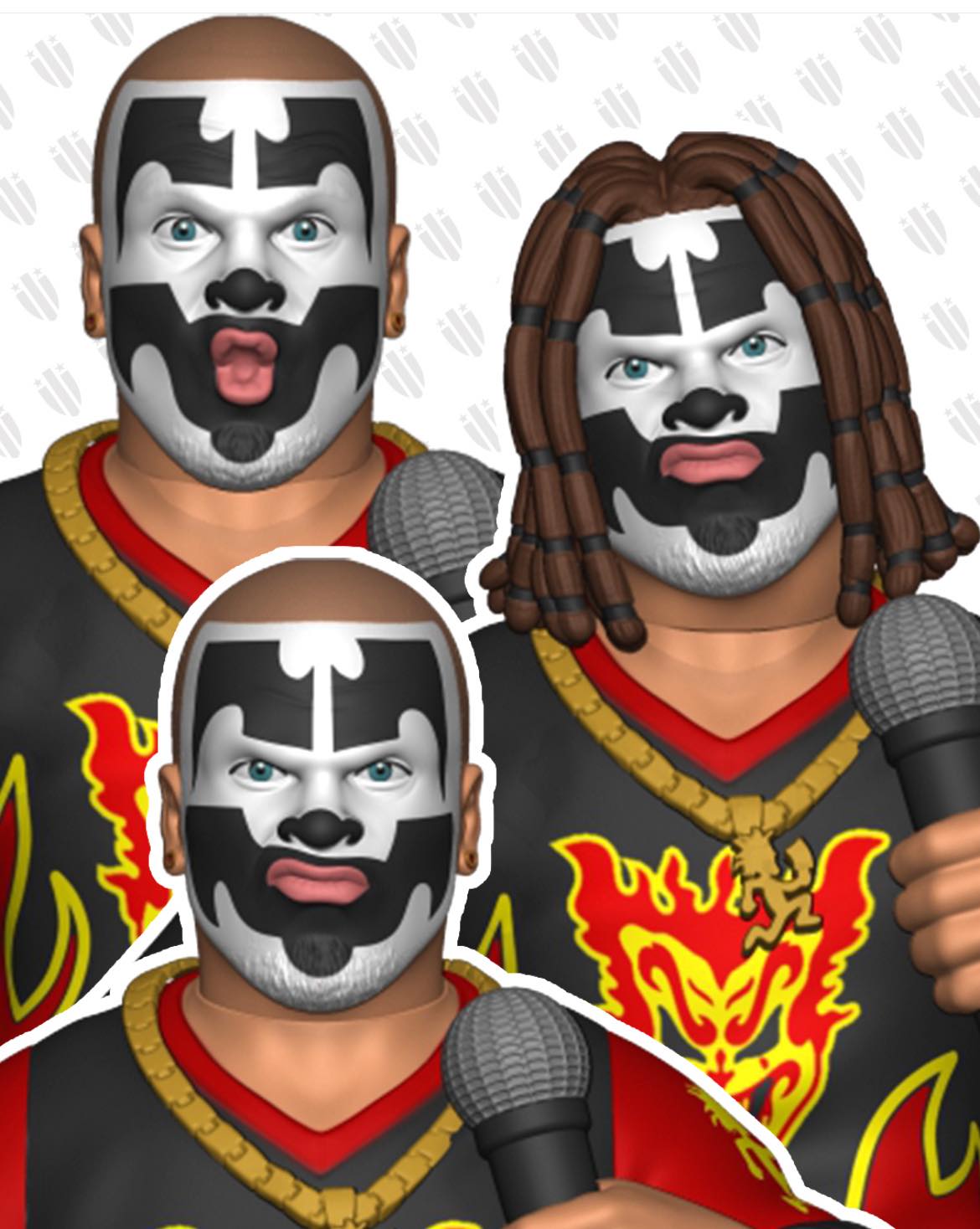 FC Toys Wrestle-Something Wrestlers Insane Clown Posse: Shaggy 2 Dope & Violent J [With Red Gear]