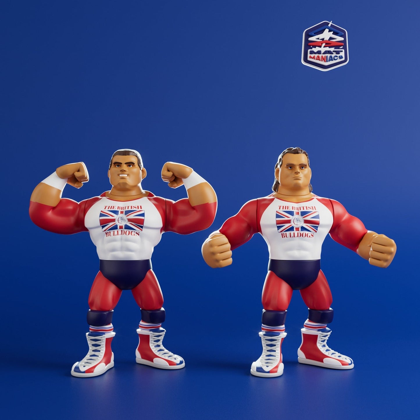 Nerd Closet Mat Maniacs British Bulldogs: Davey Boy Smith & Dynamite Kid