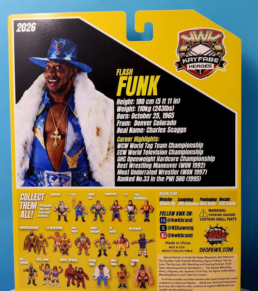 2026 KWK Kayfabe Heroes Deluxe Edition Flash Funk [With Blue Gear]